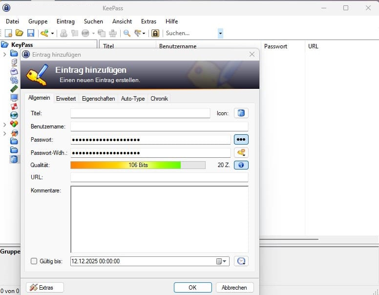 10 Tools für deine Online-Präsenz – was du wirklich brauchst 3 KeePass Passwortmanager mit Formular zum Erstellen eines neuen sicheren Passwort-Eintrags